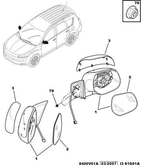 CITROËN 8153 LX - Ārējais atpakaļskata spogulis ps1.lv