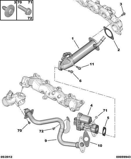 Peugeot Motorcycles 1618 HQ - Izpl. gāzu recirkulācijas vārsts ps1.lv