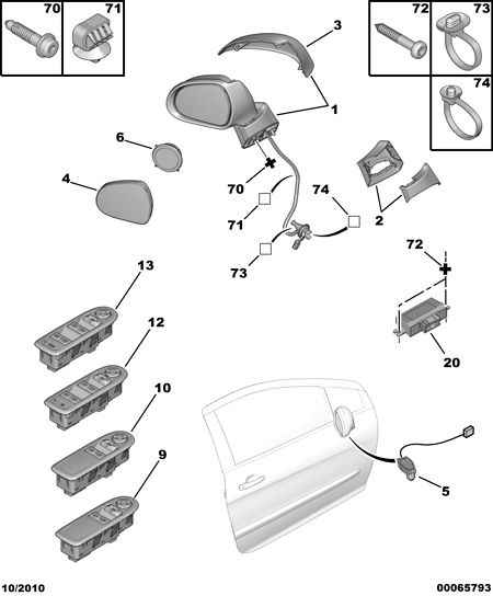 PEUGEOT 8151 LX - Spoguļstikls, Ārējais atpakaļskata spogulis ps1.lv