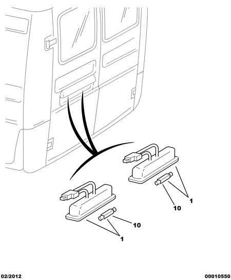 CITROËN 6340 A8 - Numurzīmes apgaismojuma lukturis ps1.lv