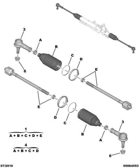 CITROËN/PEUGEOT 3817.73 - Stūres šķērsstiepņa uzgalis ps1.lv