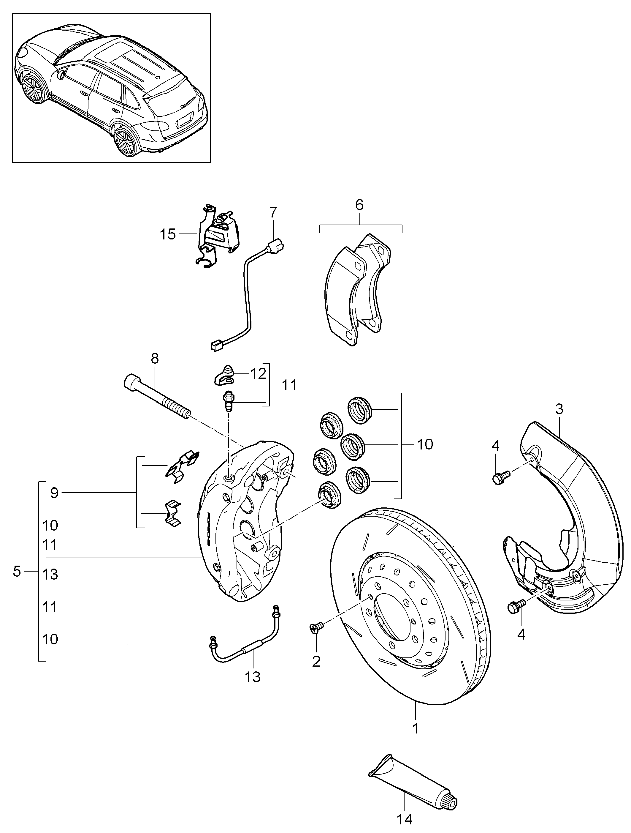 VAG 95861236500 - Indikators, Bremžu uzliku nodilums ps1.lv