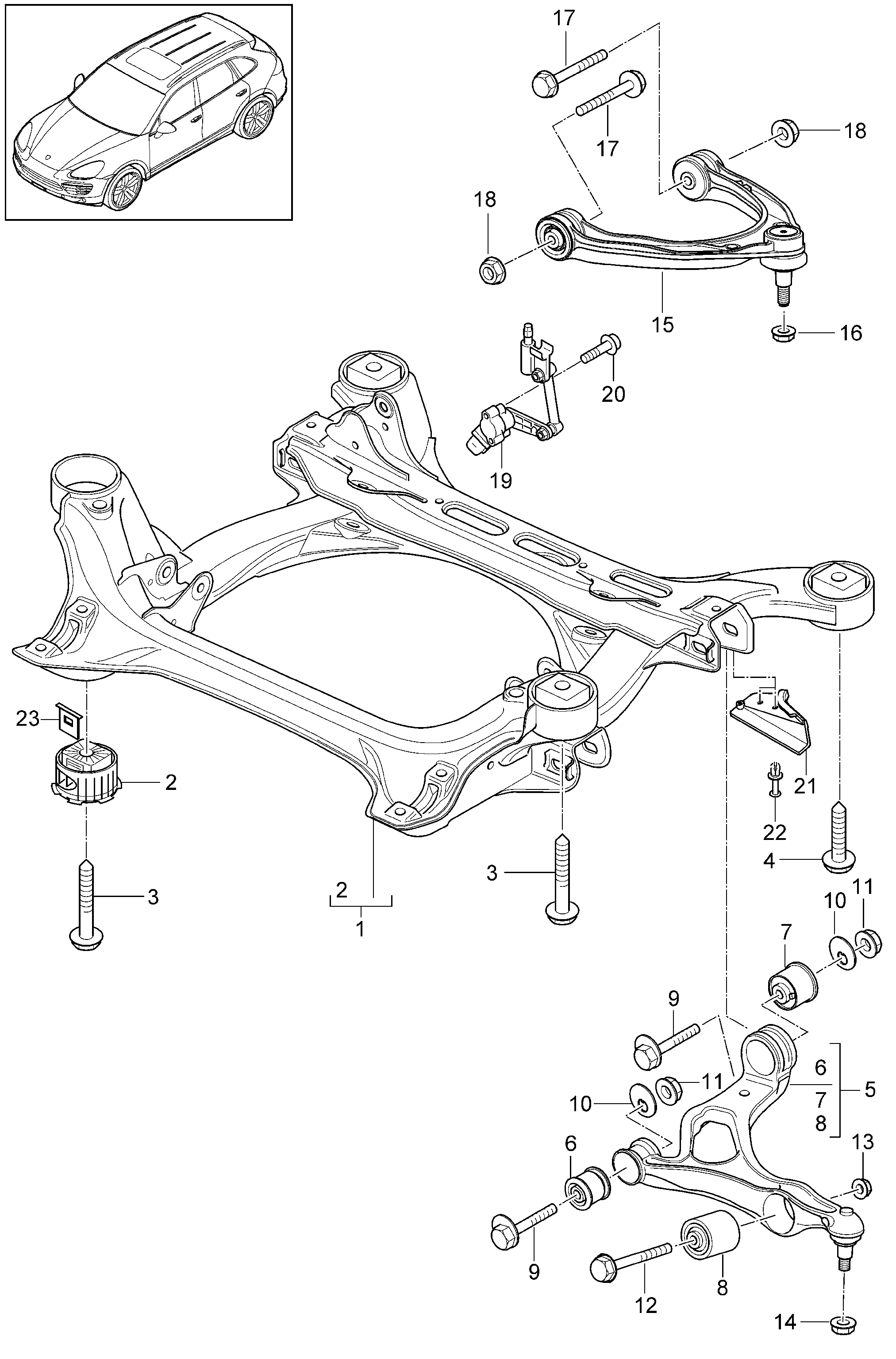 Porsche 958 341 053 00 - Neatkarīgās balstiekārtas svira, Riteņa piekare ps1.lv