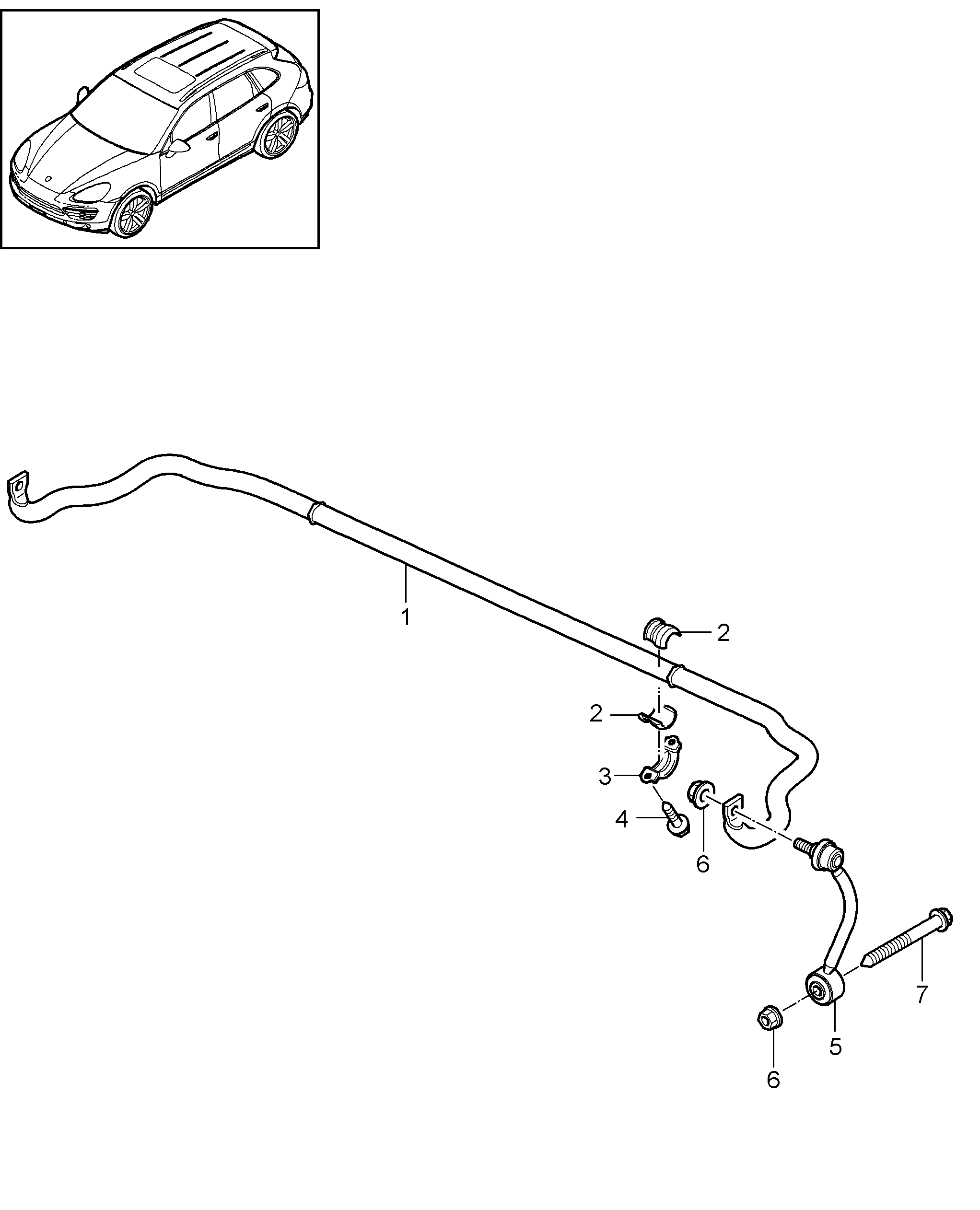 Porsche 955 333 069 21 - Stiepnis / Atsaite, Stabilizators ps1.lv