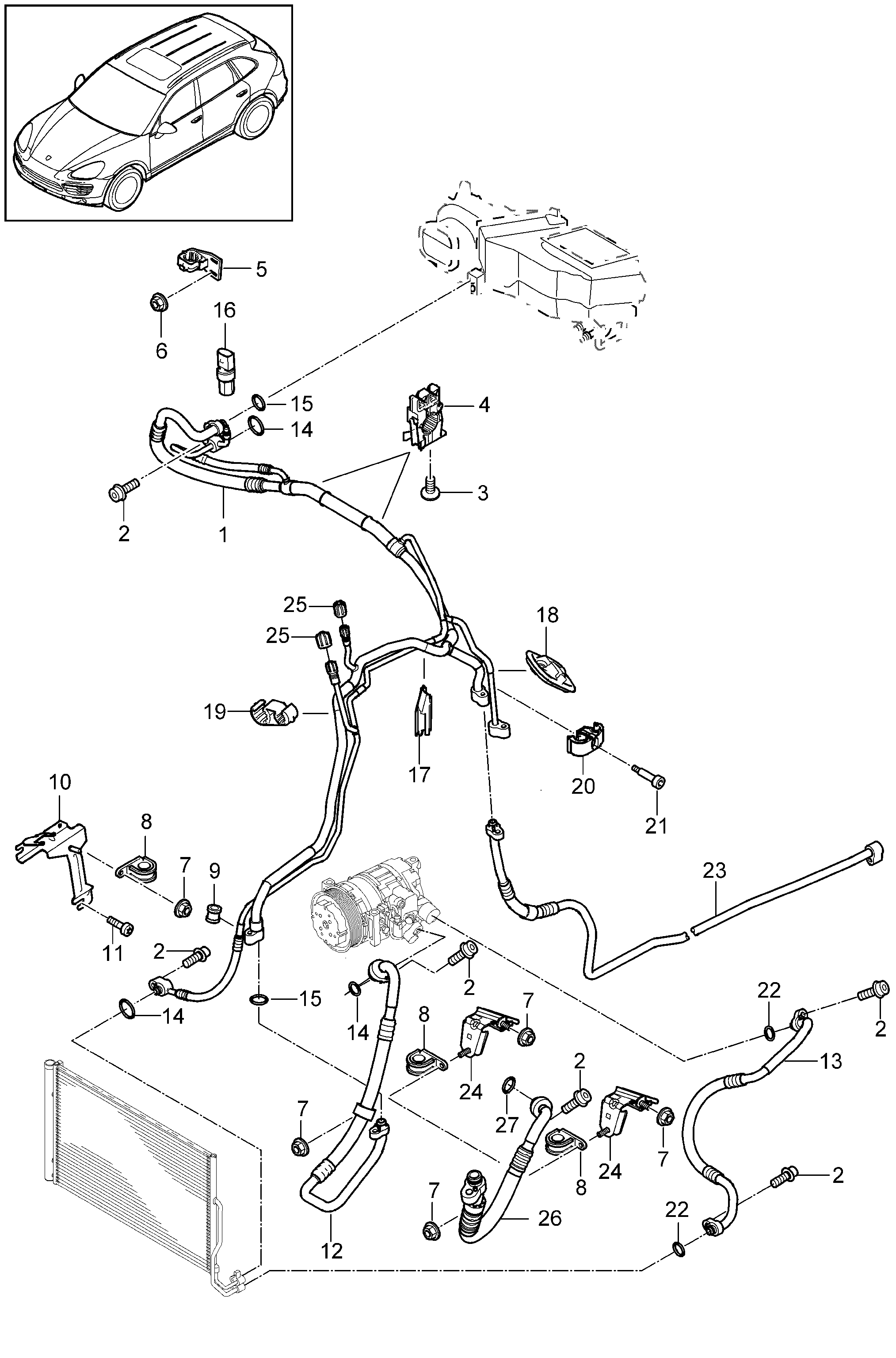 Porsche 95557374900 - Blīve, Ieplūdes kolektors ps1.lv