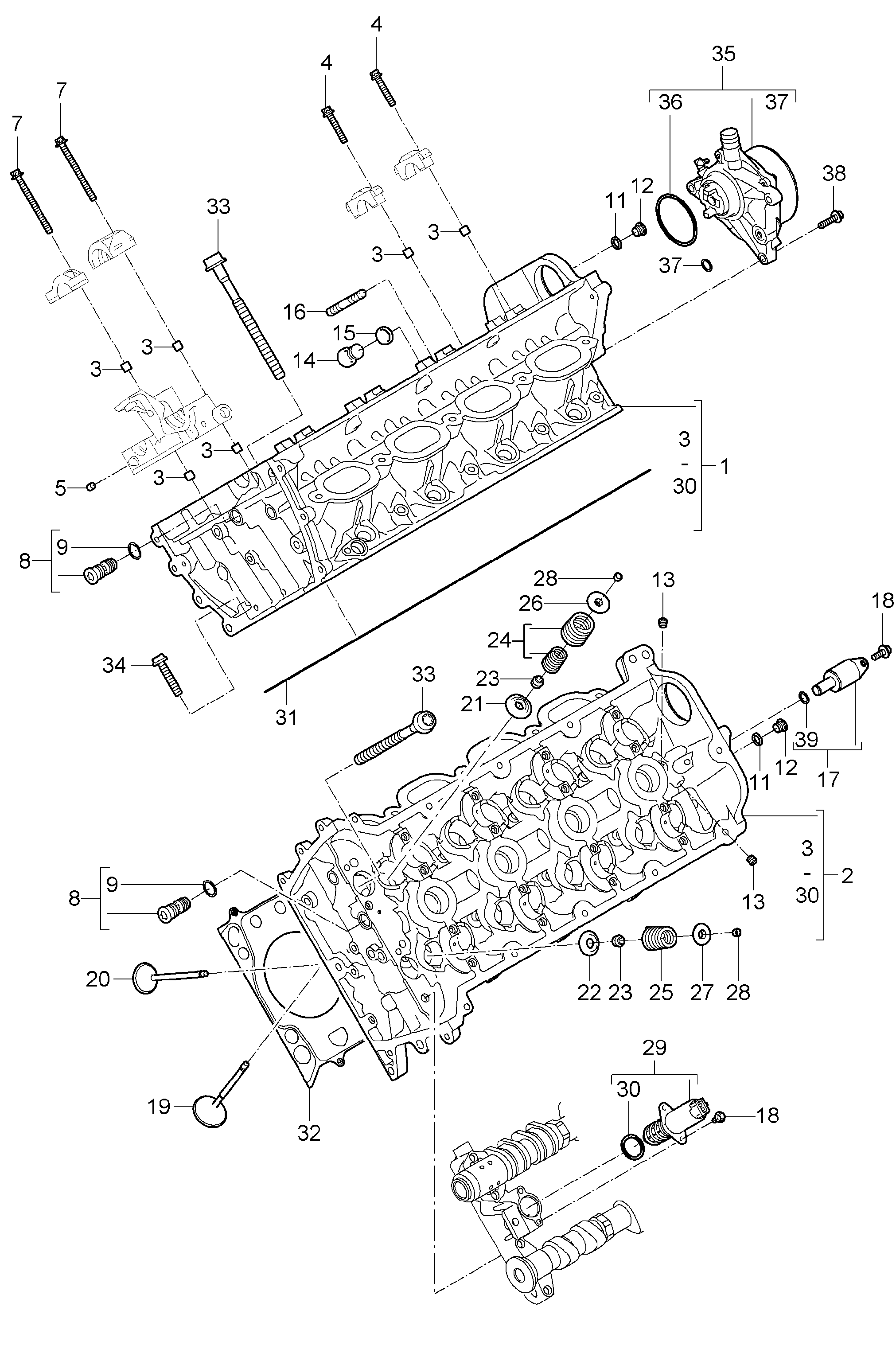 AUDI 996 105 115 52 - Blīvju komplekts, Motora bloka galva ps1.lv