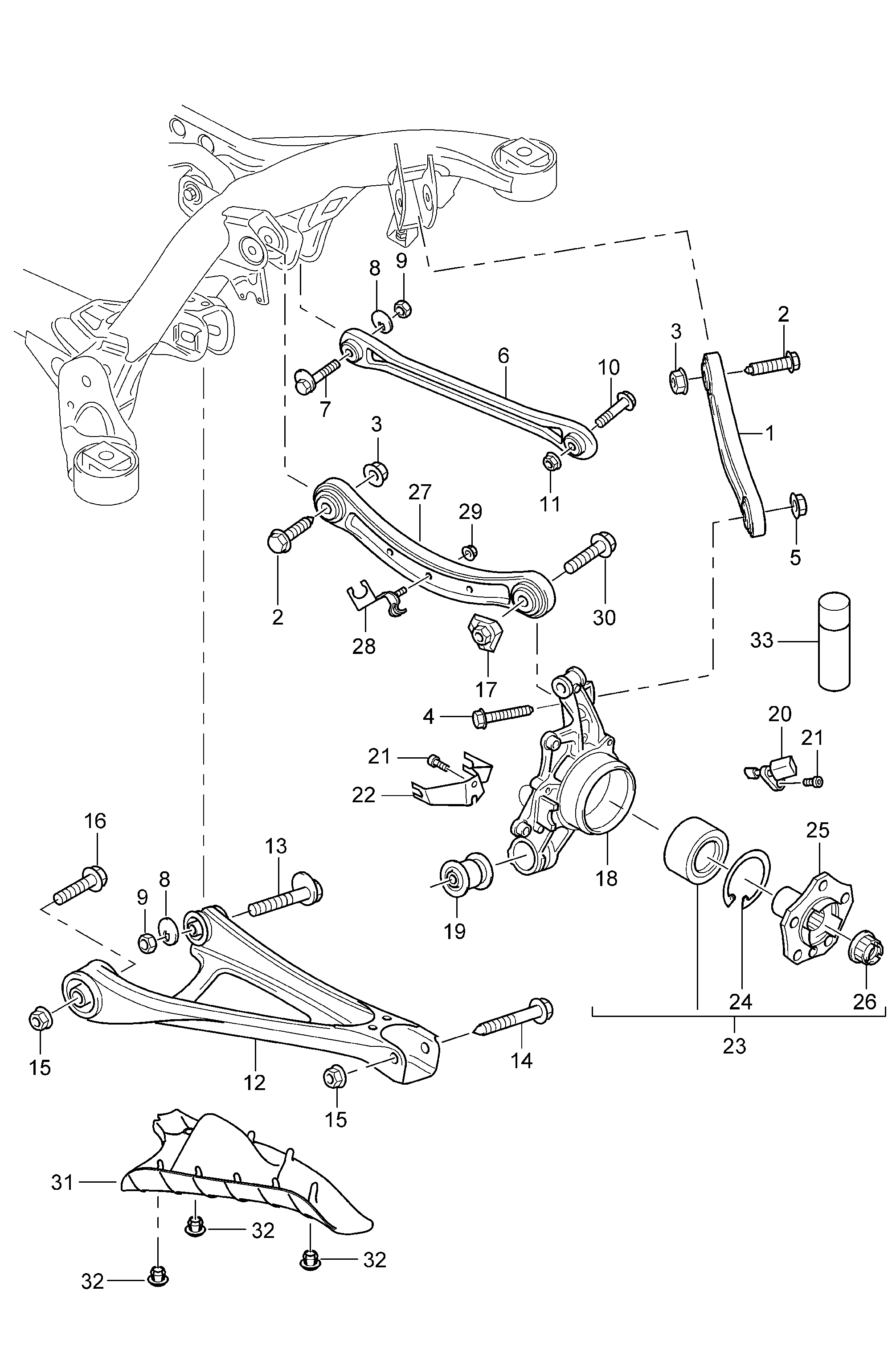 VAG 95533104900 - Neatkarīgās balstiekārtas svira, Riteņa piekare ps1.lv