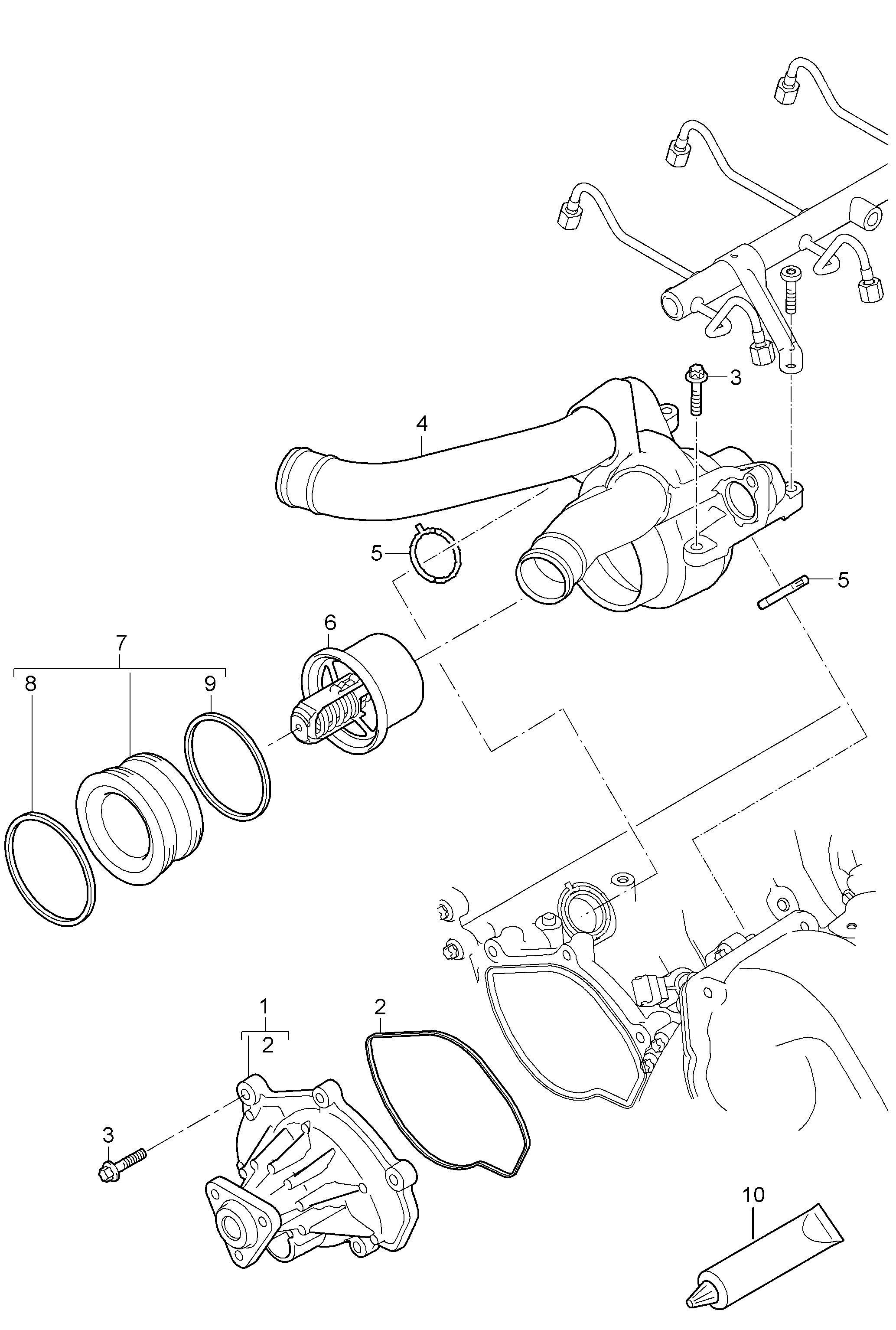 Porsche 948 106 125 01 - Termostats, Dzesēšanas šķidrums ps1.lv