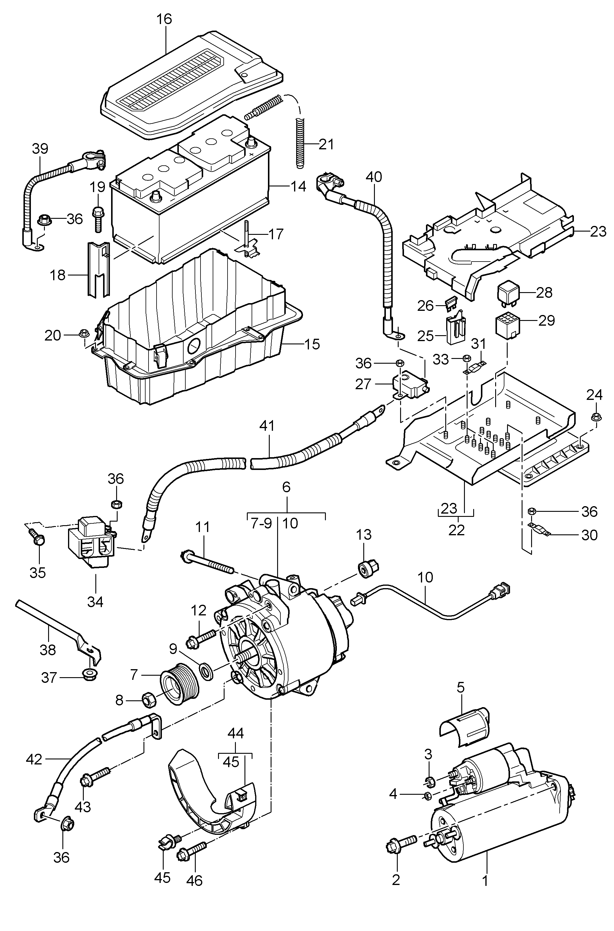 Porsche 955 611 110 20 - Startera akumulatoru baterija ps1.lv