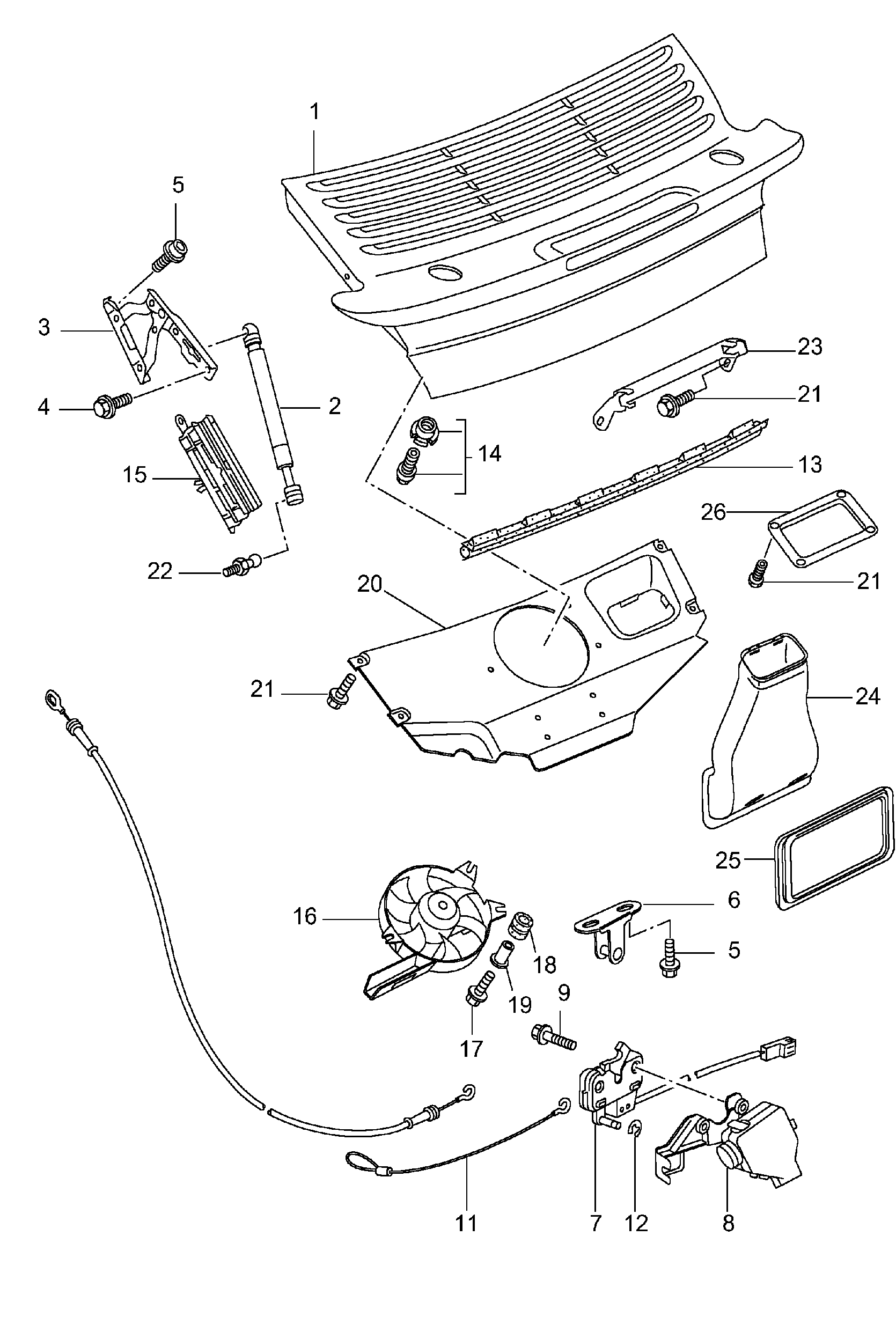 Porsche 99651255103 - Gāzes atspere, Bagāžas / Kravas nodalījuma vāks ps1.lv