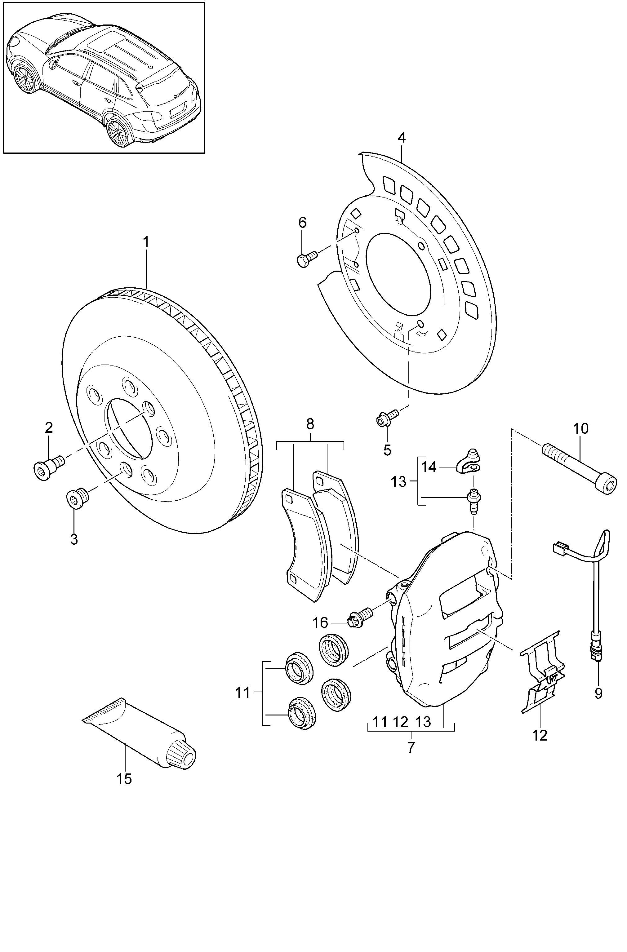 Porsche N  91028202 - Skrūve, Bremžu disks ps1.lv