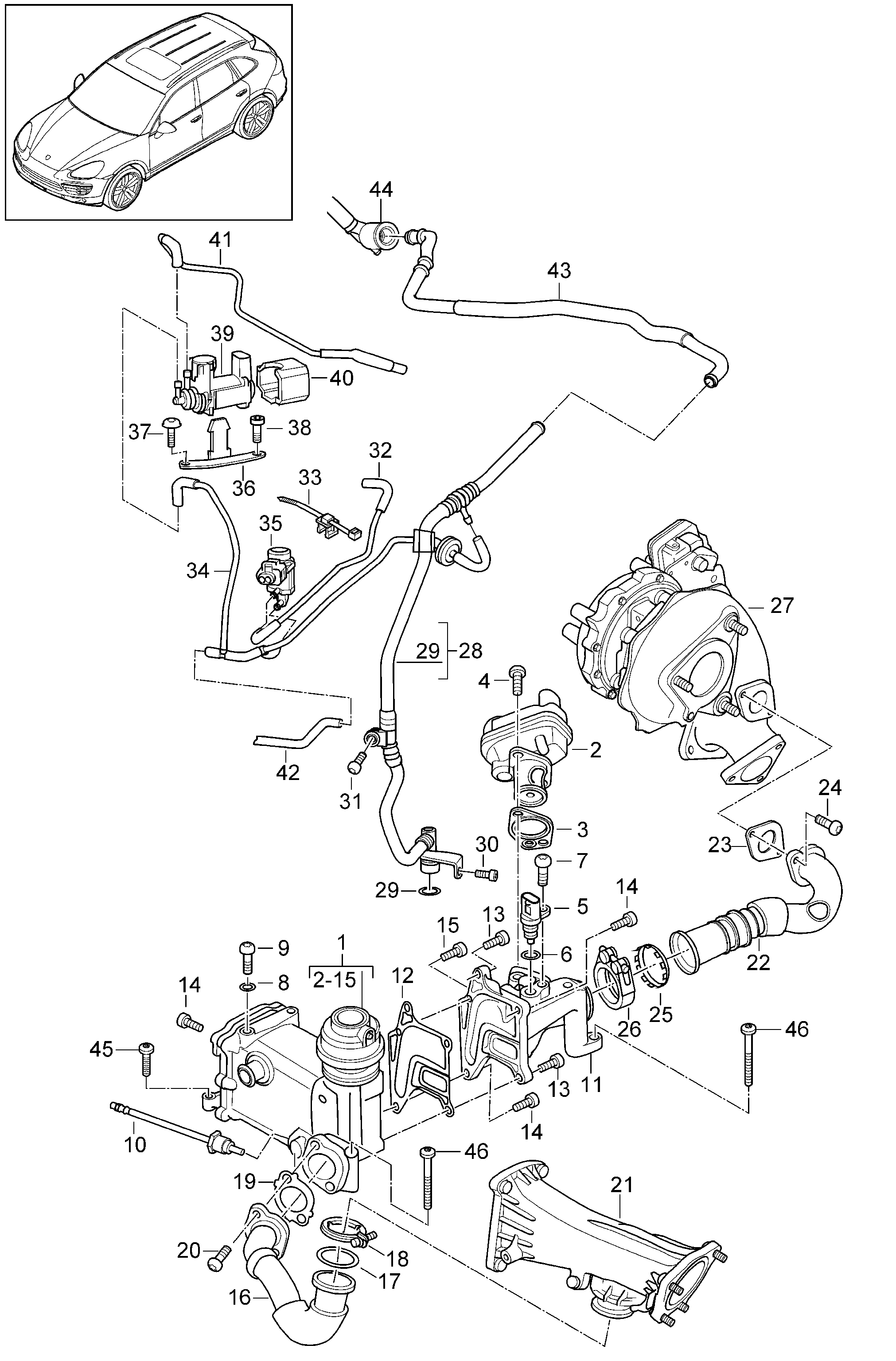 Porsche 95560528310 - Spiediena pārveidotājs, Izpl. gāzu vadība ps1.lv