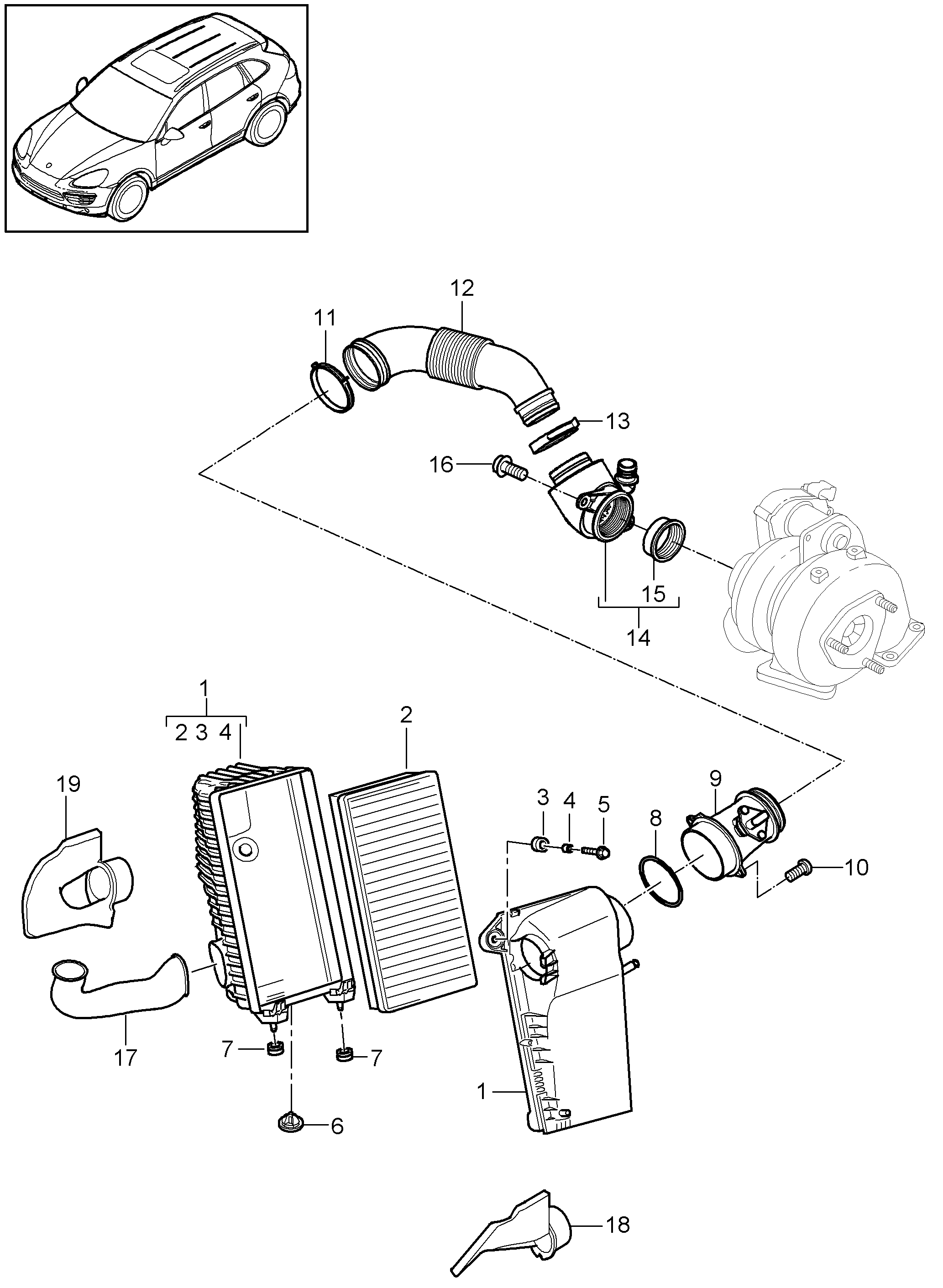 Porsche 955 606 123 50 - Air mass meter ps1.lv