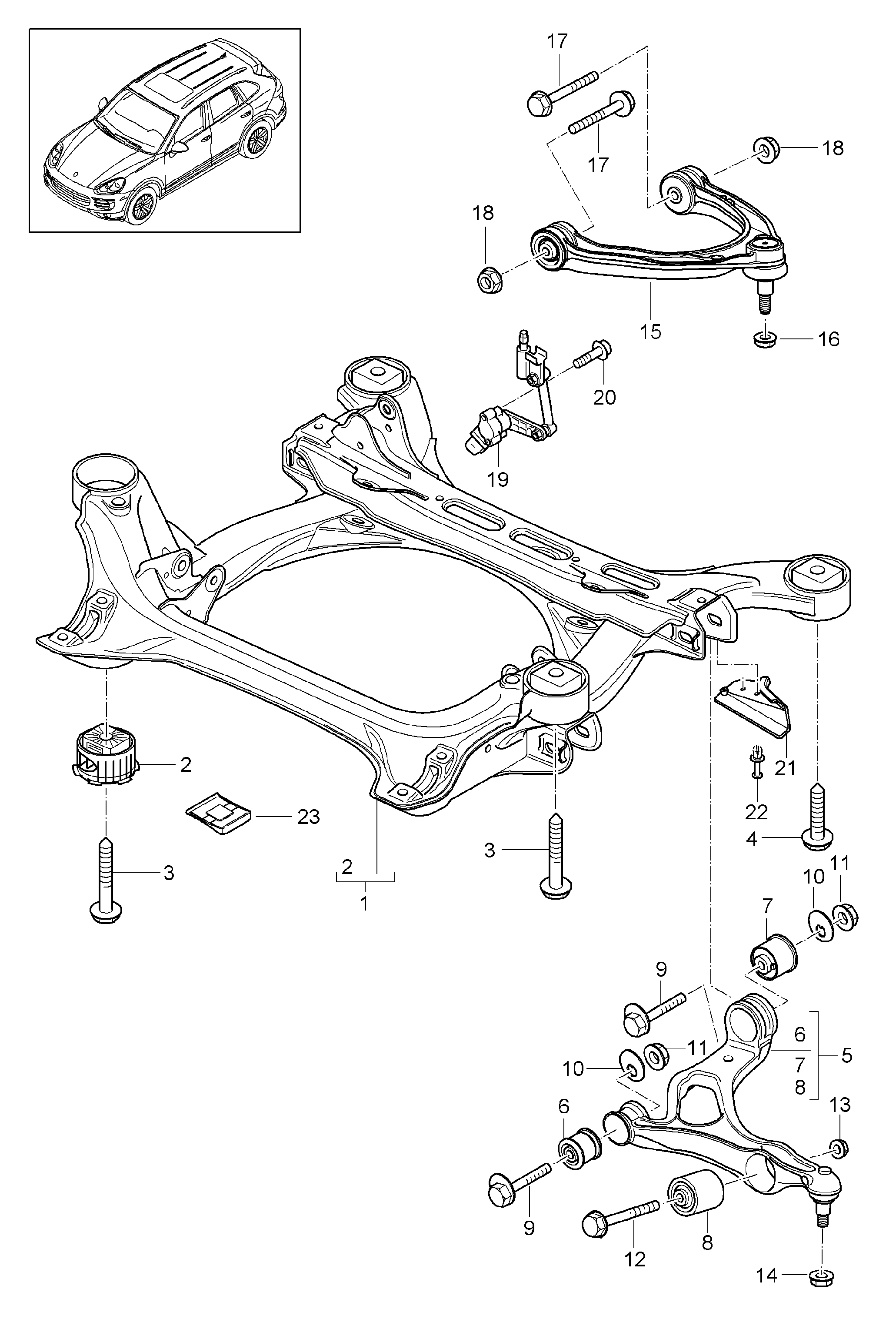 Porsche 955 341 133 01 - Piekare, Šķērssvira ps1.lv