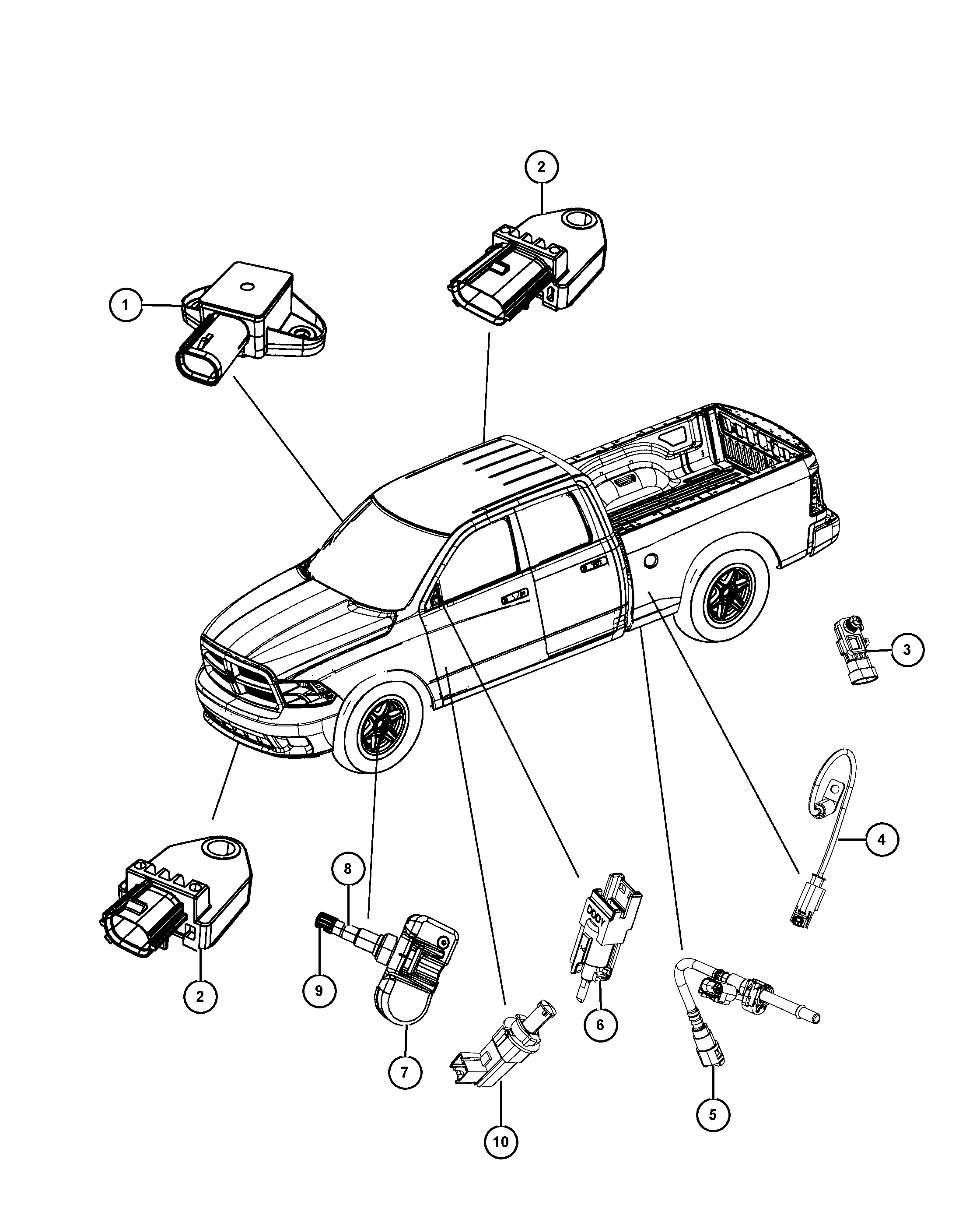 Lancia 56029 398AB - Riteņu grieš. ātruma devējs, Riepu spiediena kontroles sist. ps1.lv