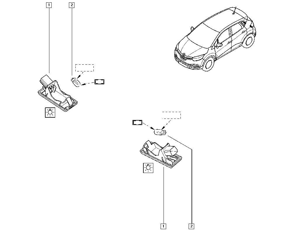 RENAULT 8200013577 - Numurzīmes apgaismojuma lukturis ps1.lv