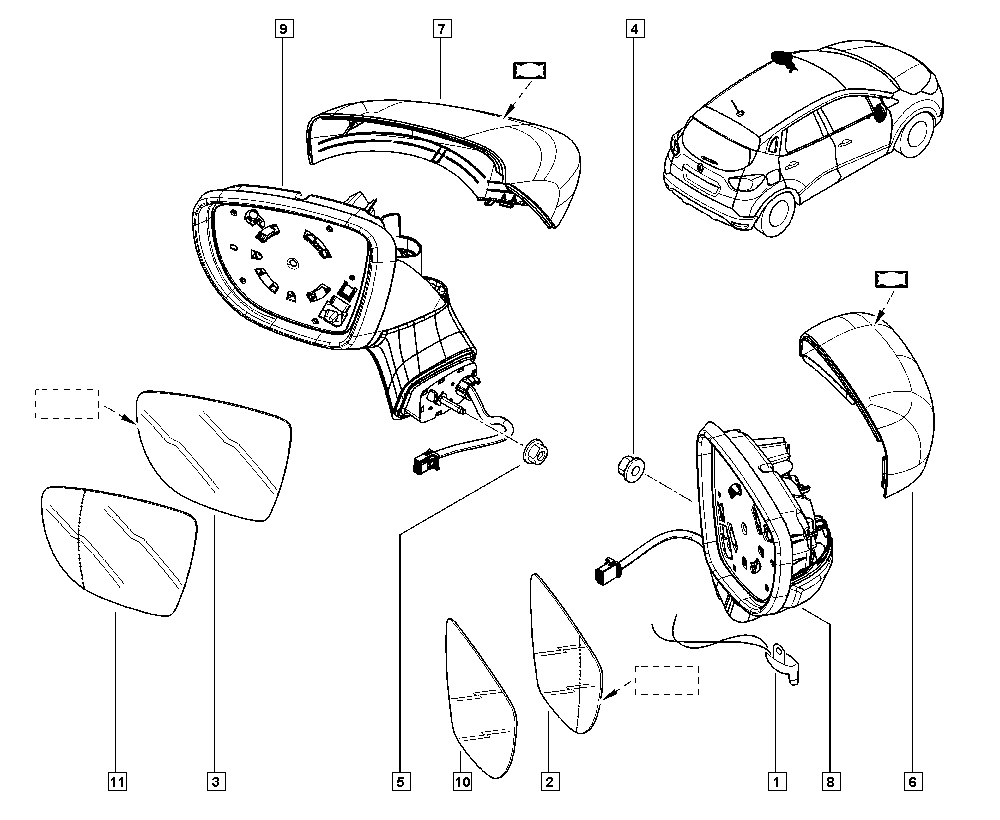 RENAULT 963654973R - Ārējais atpakaļskata spogulis ps1.lv