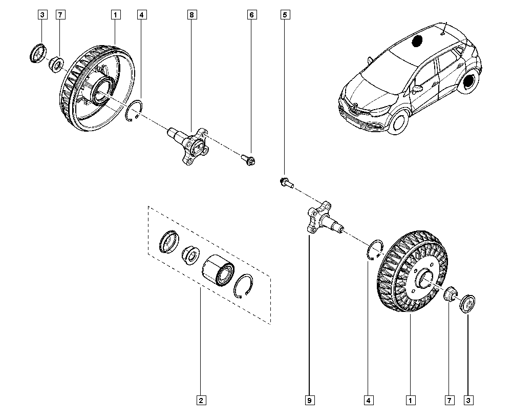 RENAULT 43 21 031 06R - Riteņa rumbas gultņa komplekts ps1.lv