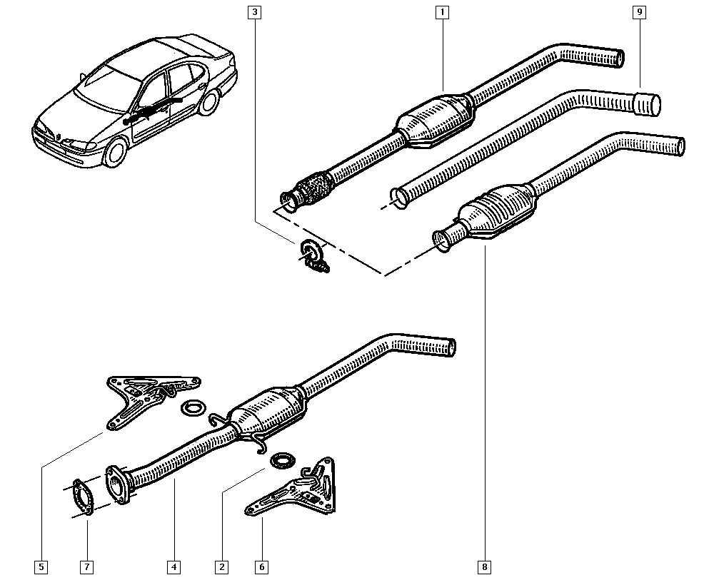 Mitsubishi 7700774367 - Blīve, Izplūdes caurule ps1.lv