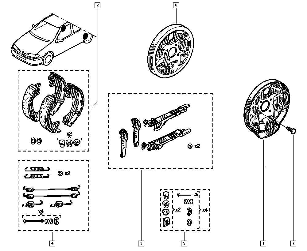 RENAULT 77 01 204 840 - Piederumu komplekts, Bremžu loki ps1.lv