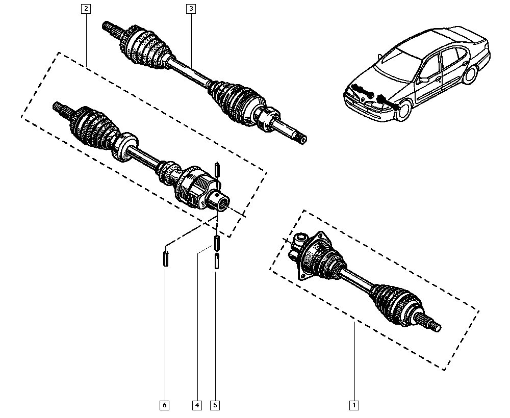 RENAULT 8200090175 - Piedziņas vārpsta ps1.lv