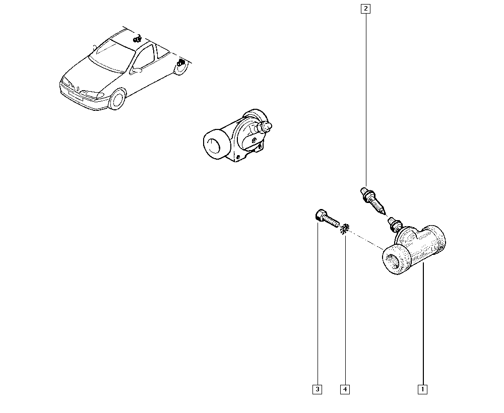 RENAULT 7701047236 - Riteņa bremžu cilindrs ps1.lv