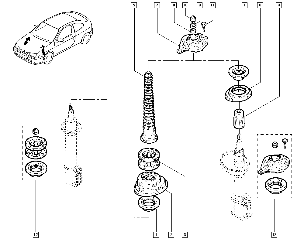 RENAULT 7700776743 - Aizsargvāciņš / Putekļusargs, Amortizators ps1.lv