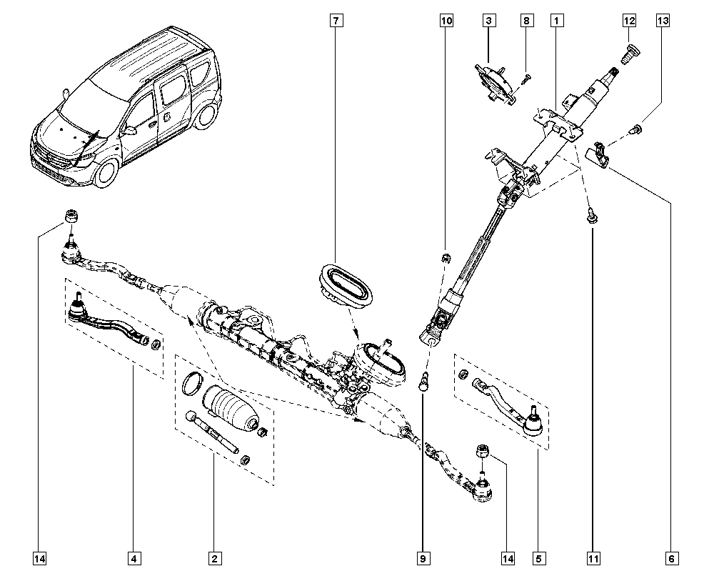 DACIA 48 52 111 05R - Aksiālais šarnīrs, Stūres šķērsstiepnis ps1.lv