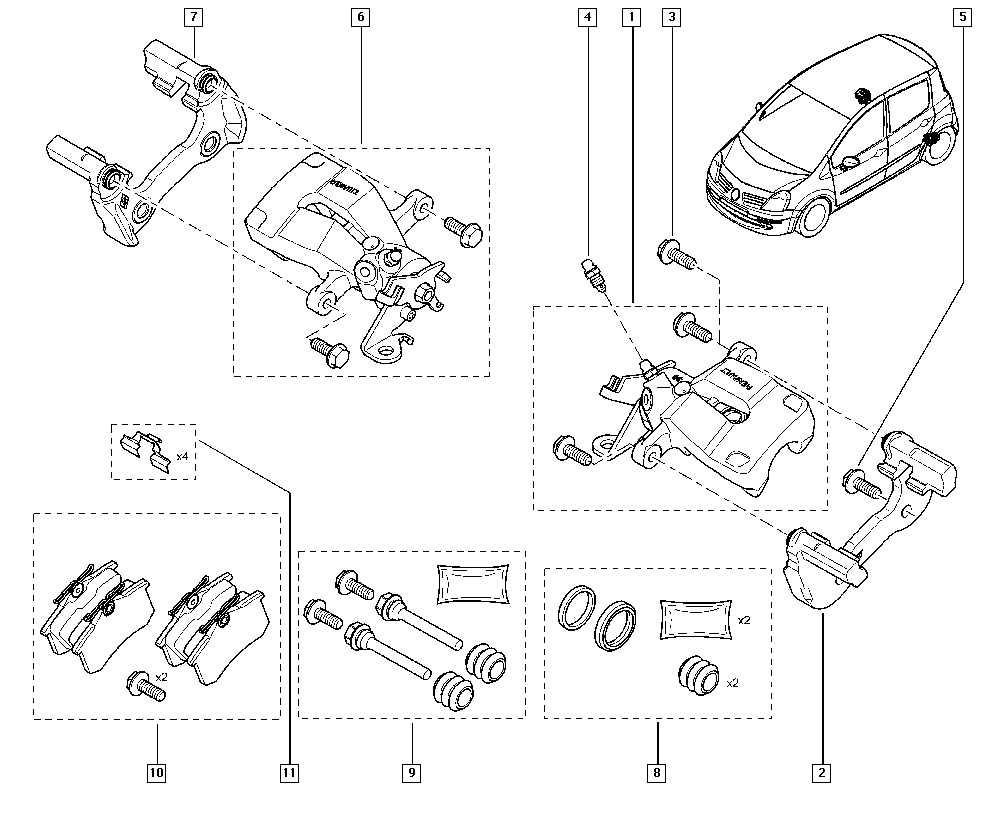 RENAULT 44 06 058 39R - Bremžu uzliku kompl., Disku bremzes ps1.lv