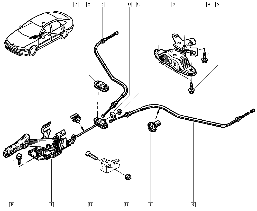 RENAULT 7700823689 - Trose, Stāvbremžu sistēma ps1.lv