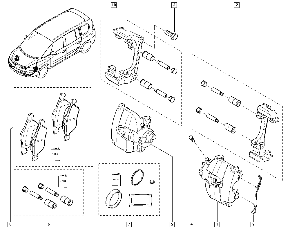 RENAULT TRUCKS 410607716R - Bremžu uzliku kompl., Disku bremzes ps1.lv