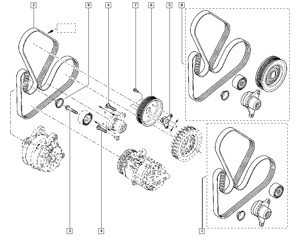 NISSAN 7701476645 - Ķīļrievu siksnu komplekts ps1.lv