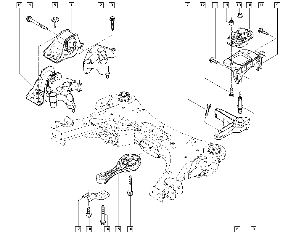 NISSAN 112383665R - Piekare, Dzinējs ps1.lv