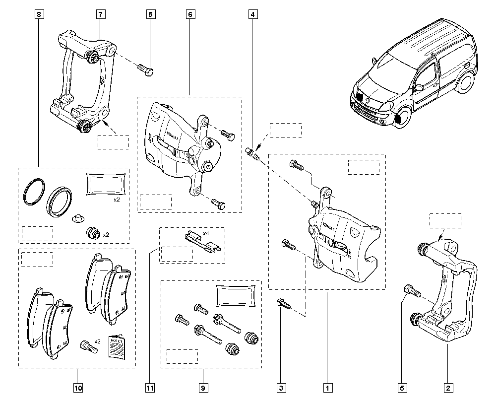 Mercedes-Benz 410608481R - Bremžu uzliku kompl., Disku bremzes ps1.lv