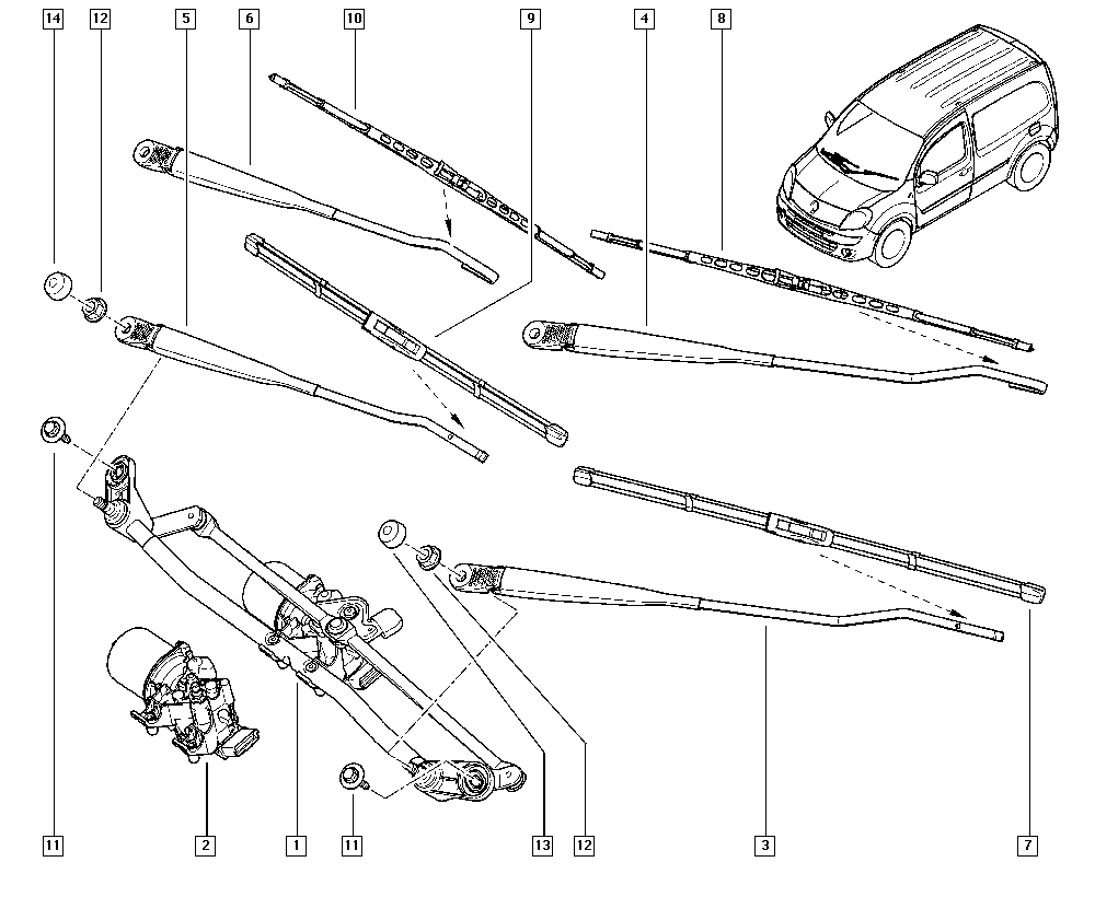 RENAULT 77 01 070 544 - Stikla tīrītāja slotiņa ps1.lv