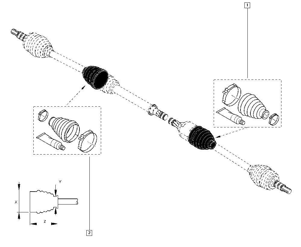 RENAULT TRUCKS 7701209992 - Putekļusargu komplekts, Stūres iekārta ps1.lv