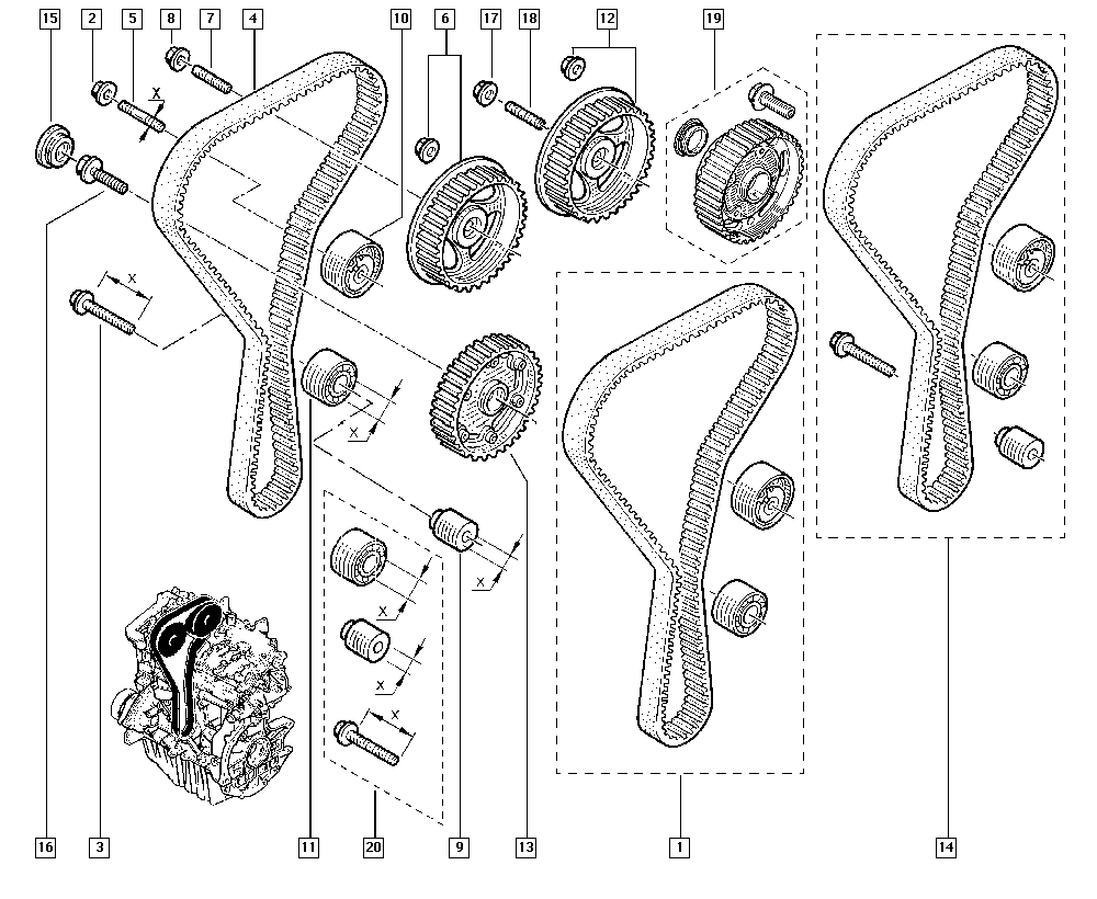 NISSAN 130775630R - Parazīt / Vadrullītis, Zobsiksna ps1.lv