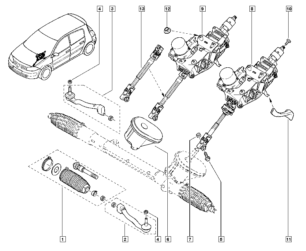 RENAULT 77 01 474 796 - Stūres šķērsstiepņa uzgalis ps1.lv