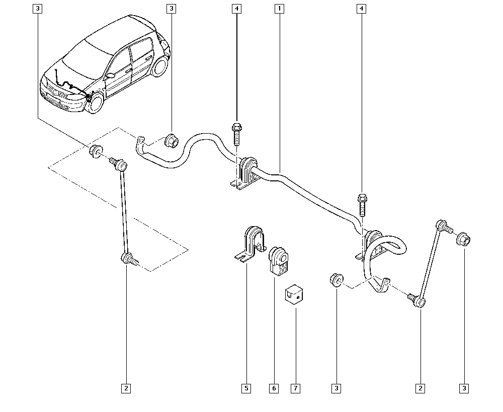 RENAULT 7701056096 - Bukse, Stabilizators ps1.lv