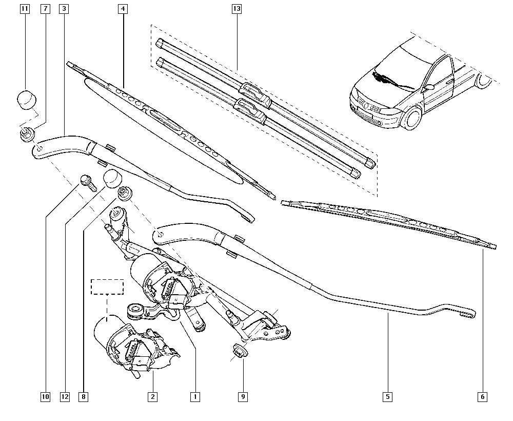 RENAULT 7701063736 - Stikla tīrītāja slotiņa ps1.lv