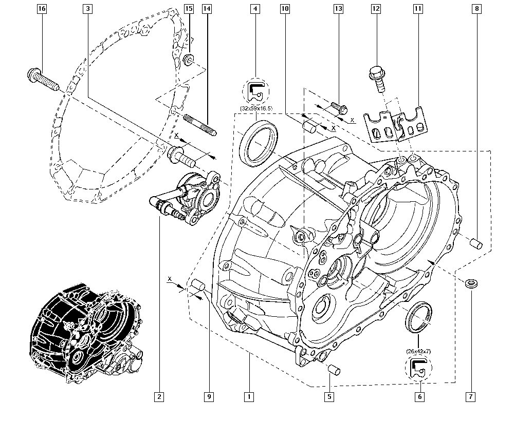 DACIA 306202864R - Centrālais izslēdzējmehānisms, Sajūgs ps1.lv