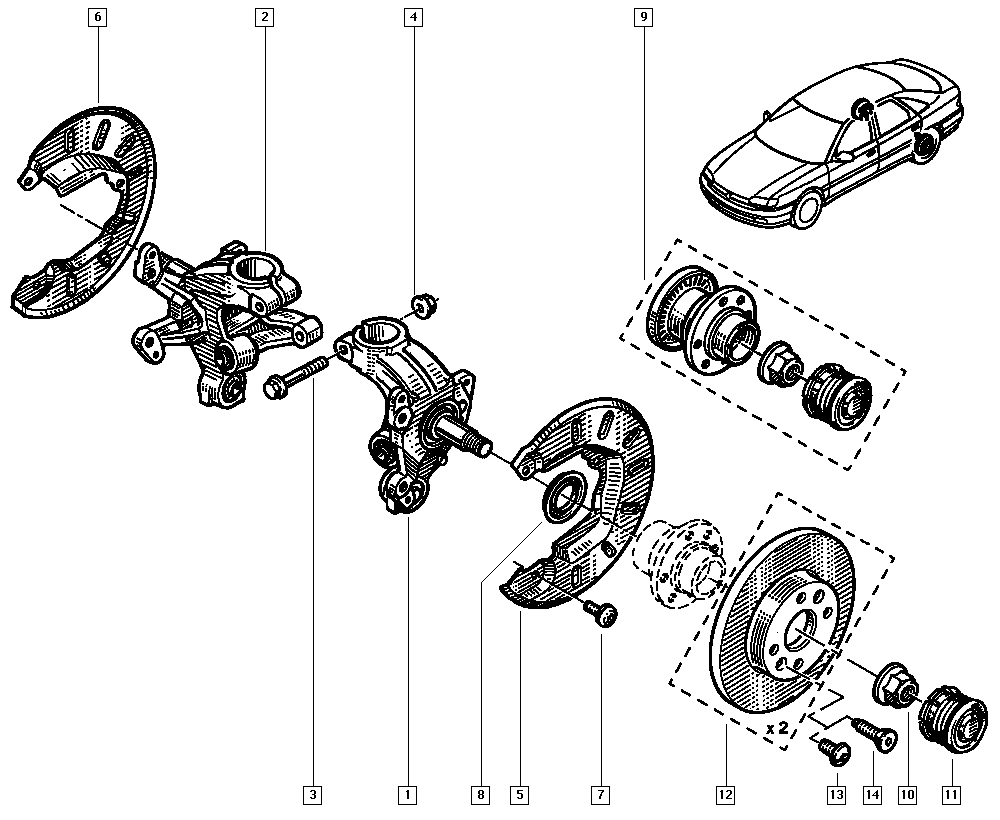 RENAULT 77 01 204 693 - Riteņa rumbas gultņa komplekts ps1.lv