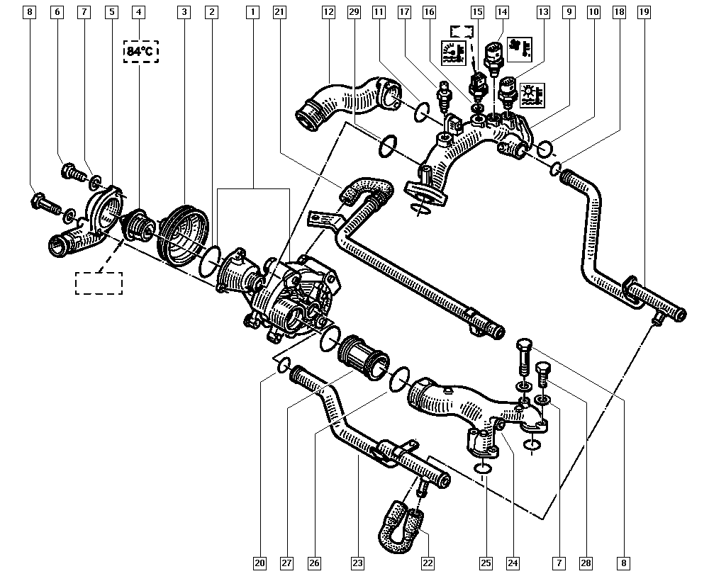 RENAULT TRUCKS 7700703136 - Termostats, Dzesēšanas šķidrums ps1.lv