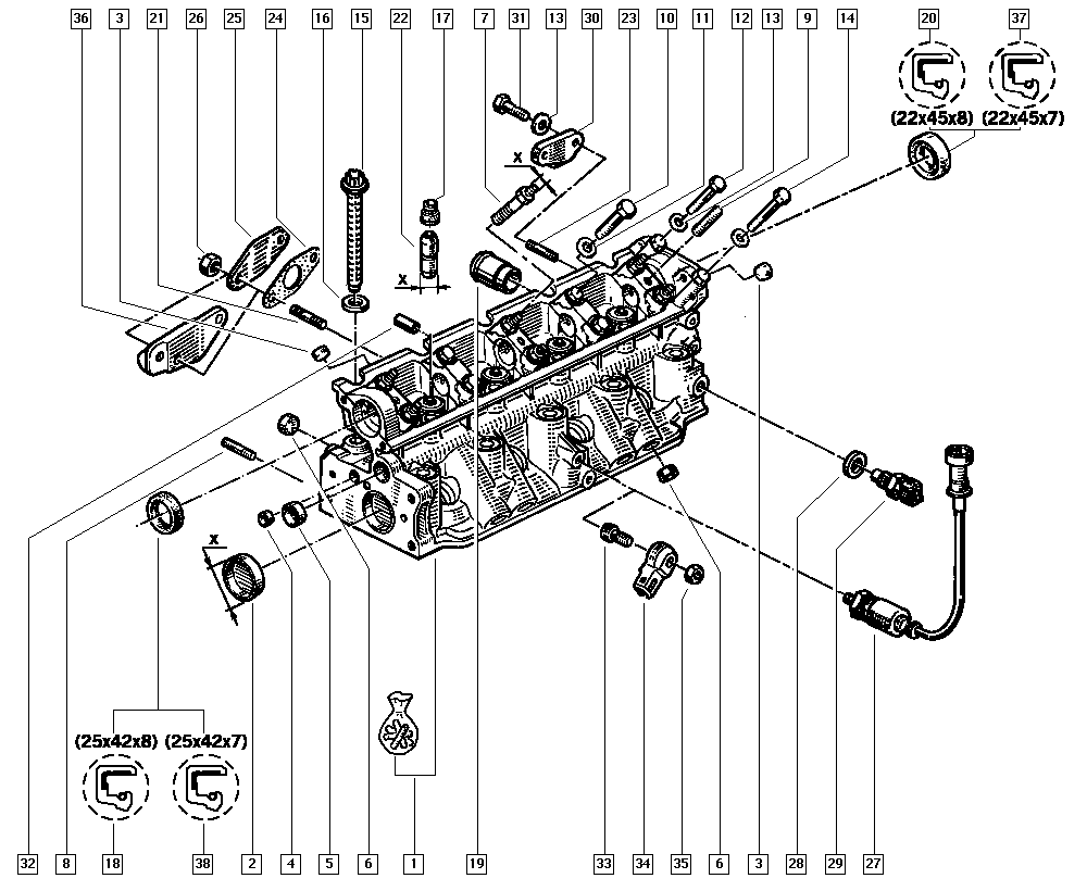 RENAULT 8200098731 - Cilindru galvas skrūvju komplekts ps1.lv