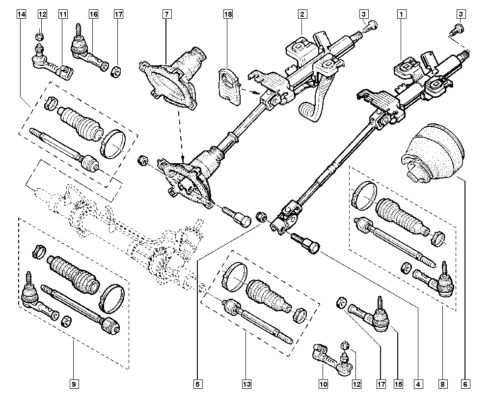 RENAULT 77 01 472 087 - Aksiālais šarnīrs, Stūres šķērsstiepnis ps1.lv