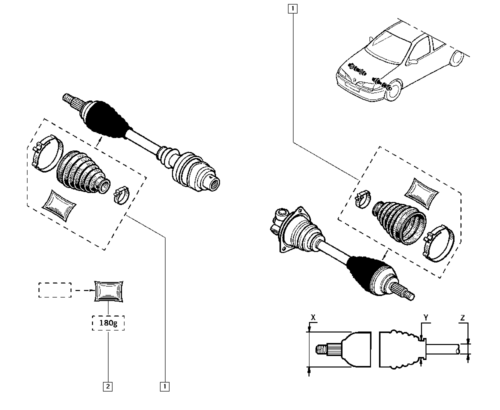 DACIA 7701466122 - Putekļusargs, Piedziņas vārpsta ps1.lv