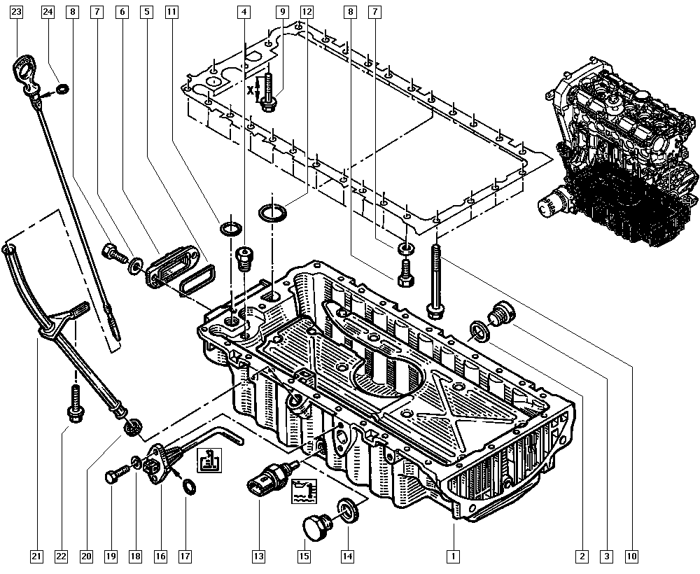 RENAULT 7430977751 - Blīvgredzens, Eļļas noliešanas korķis ps1.lv