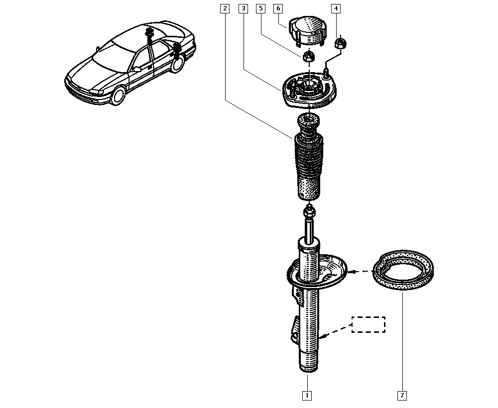 RENAULT 77 00 426 727 - Amortizators ps1.lv