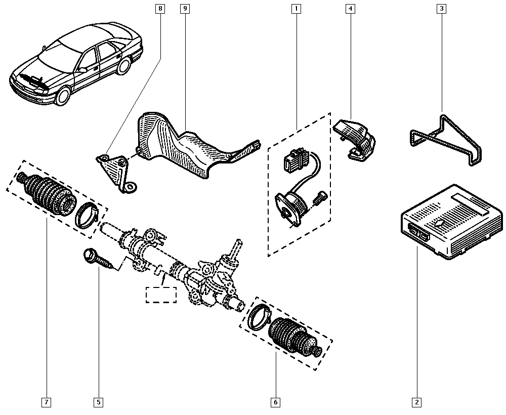 RENAULT 7701469567 - Putekļusargu komplekts, Stūres iekārta ps1.lv