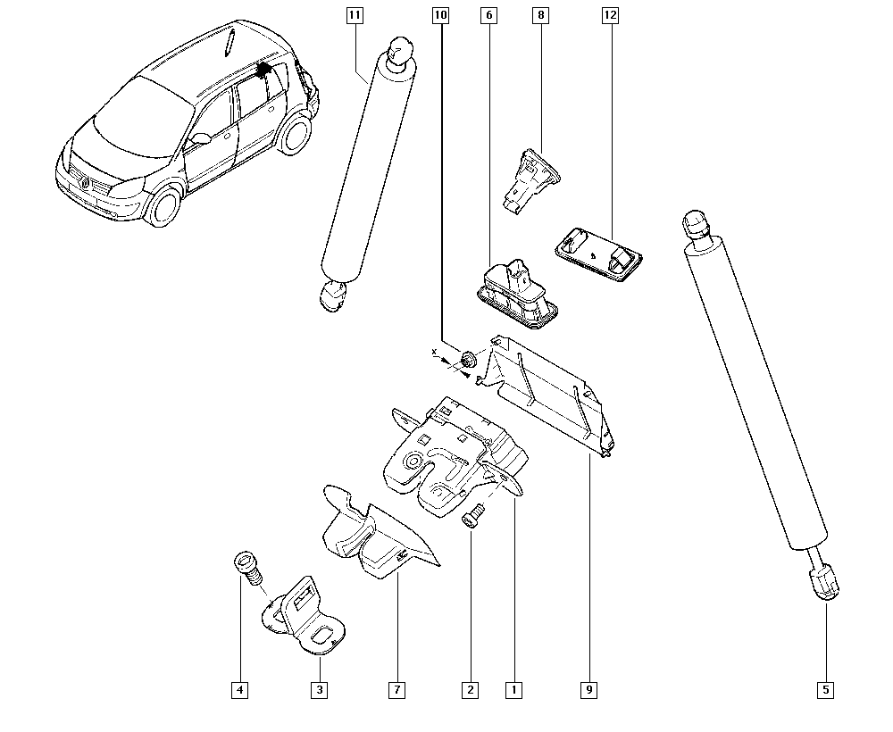 RENAULT TRUCKS 82 00 377 199 - Gāzes atspere, Bagāžas / Kravas nodalījuma vāks ps1.lv